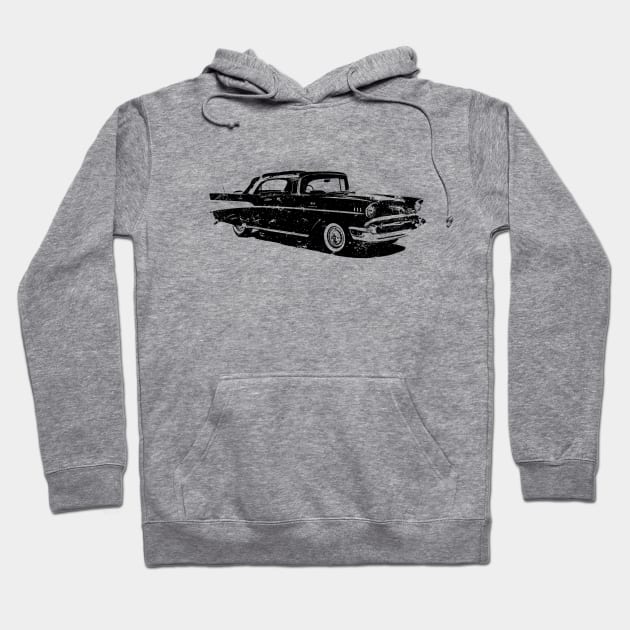 Distressed Classic Car Hoodie by lunabelleapparel